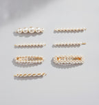 Pearl Beaded Hair Clips Set Gold – hair accessories (view 1)