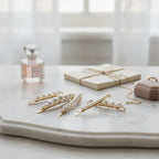 Pearl Hair Clips Set Gold Minimalist – hair accessories (view 2)
