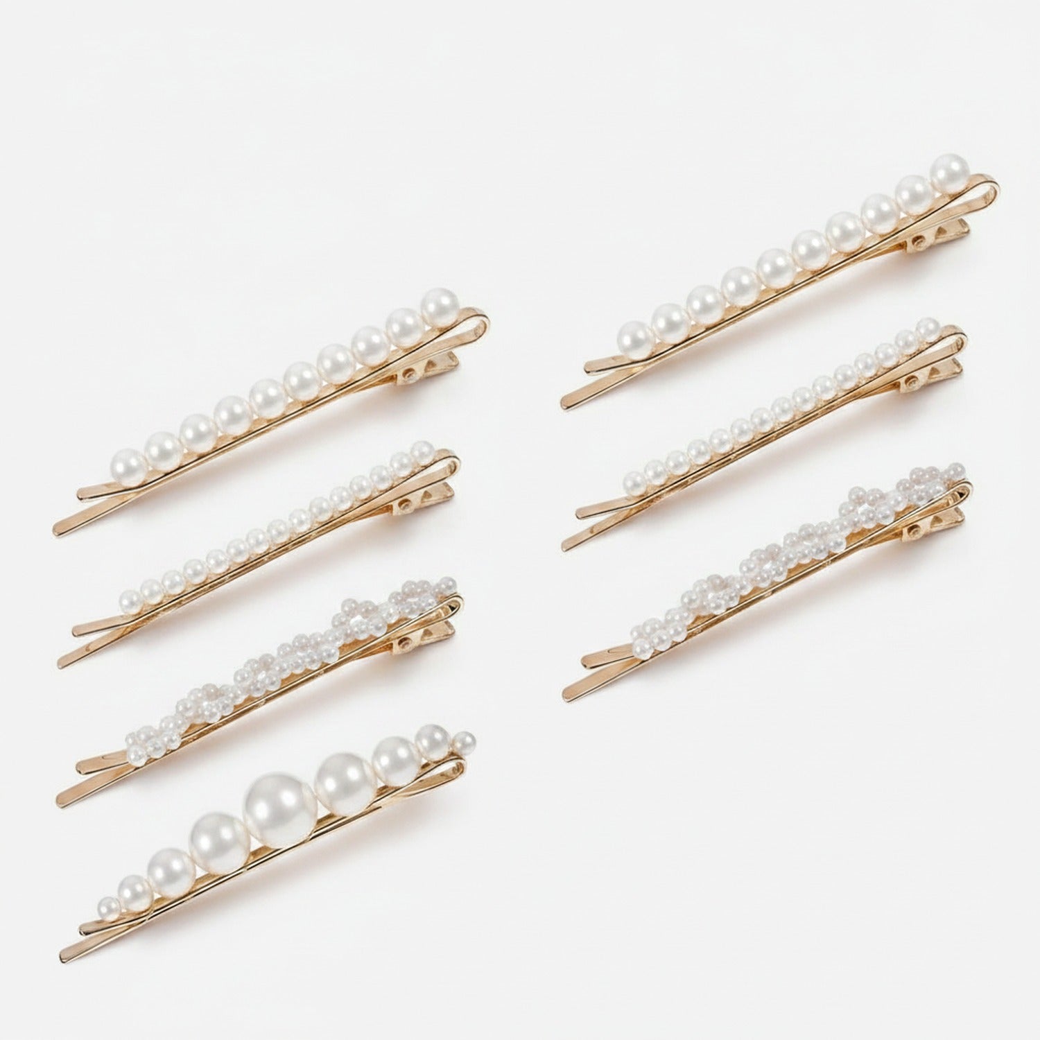 Pearl Hair Clips Set Gold Minimalist