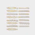 Pearl & Gold Hair Clip Set Collection
