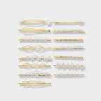 Pearl & Gold Hair Clip Set Collection