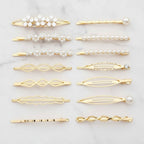 Pearl & Rhinestone Hair Clips Set – hair accessories (view 2)
