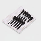 Black Minimalist Hair Clips Set Ten Piece