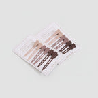Neutral Tone Hair Clips Set With Black Details