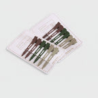 Minimalist Alligator Hair Clips Set, Earth Tones