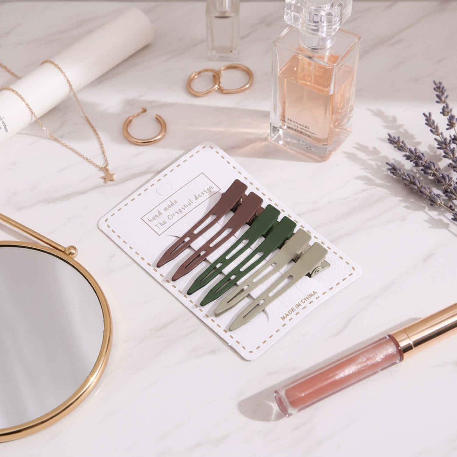 Minimalist Alligator Hair Clips Set, Earth Tones – hair accessories (view 3)