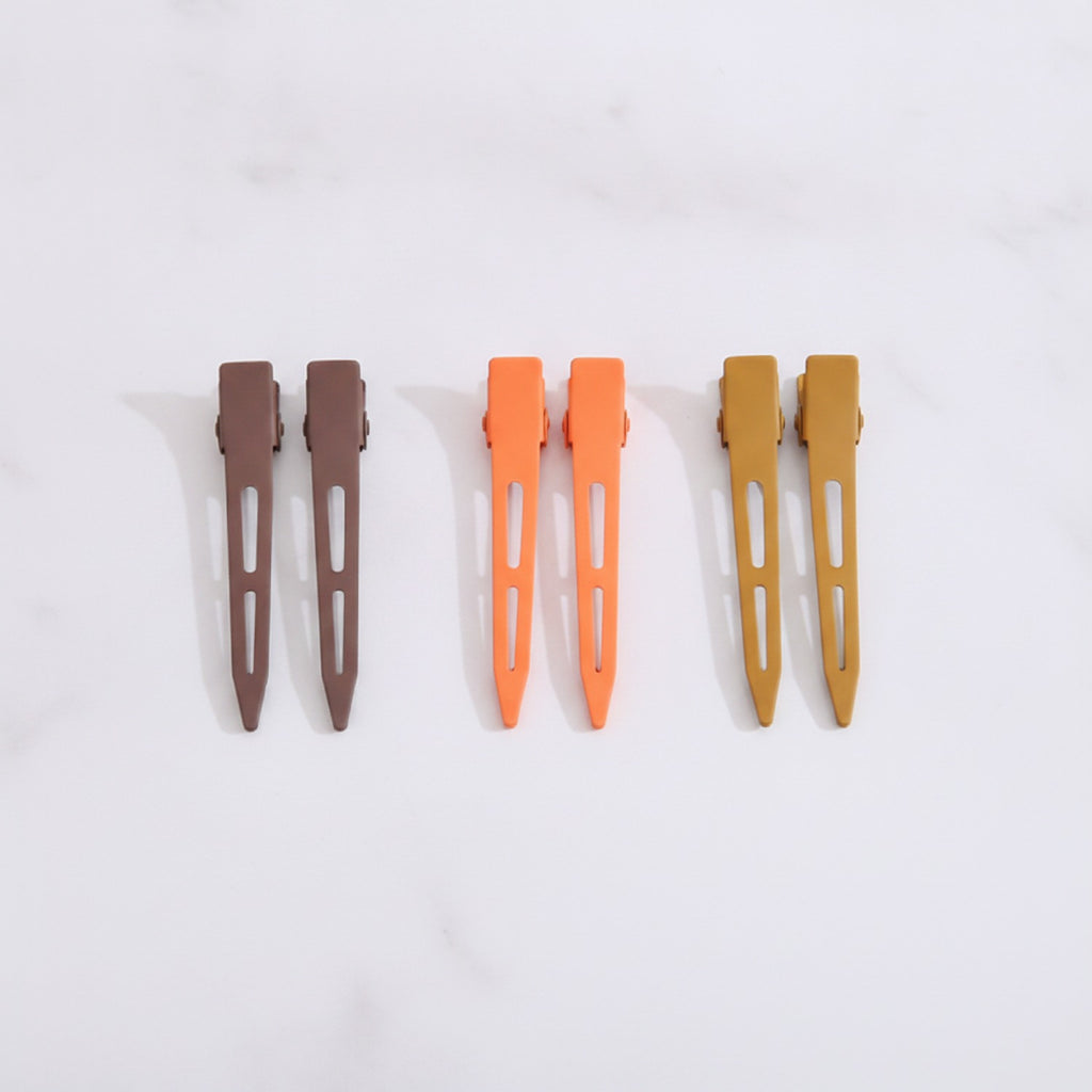 Minimalist Snap Hair Clips Neutral Tone Set – hair accessories (view 2)