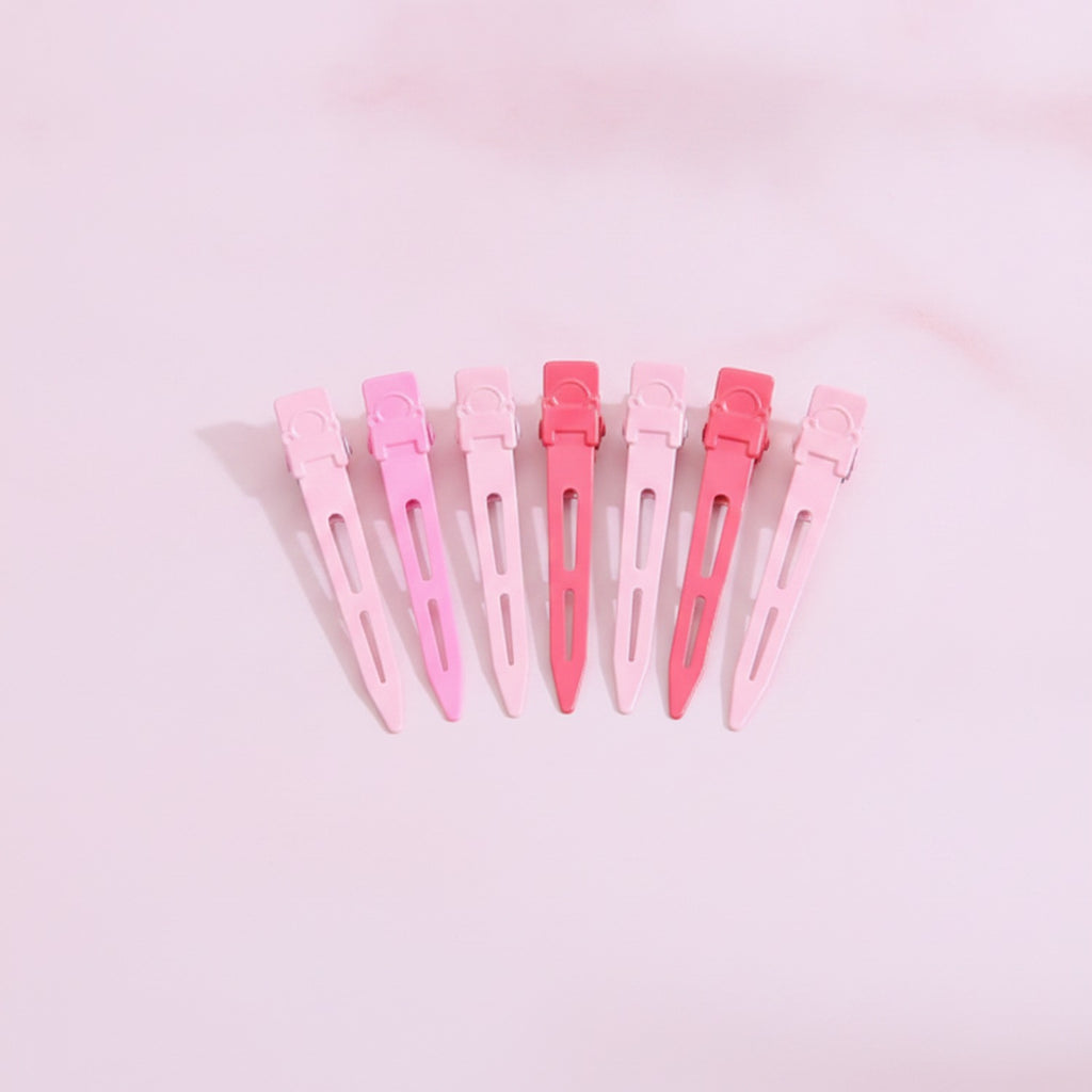 Pastel Pink Hair Clips Set Alligator – hair accessories (view 2)