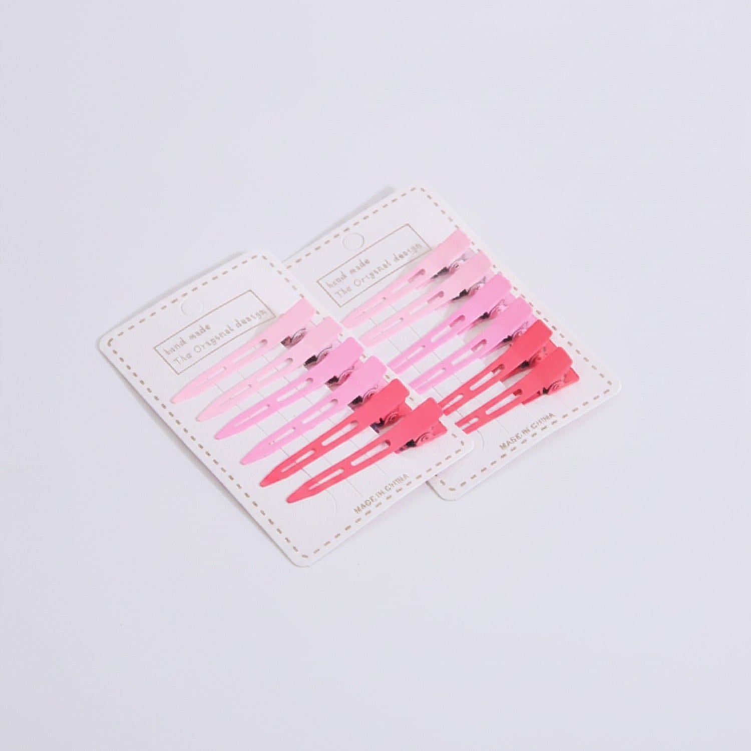 Pastel Pink Hair Clips Set Alligator