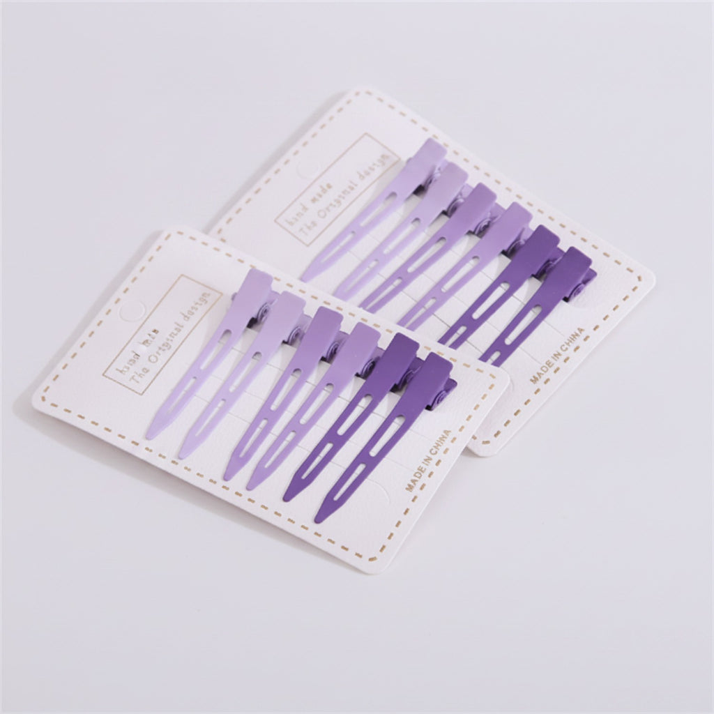 Purple Ombre Hair Clip Set With Black Tips – hair accessories (view 1)