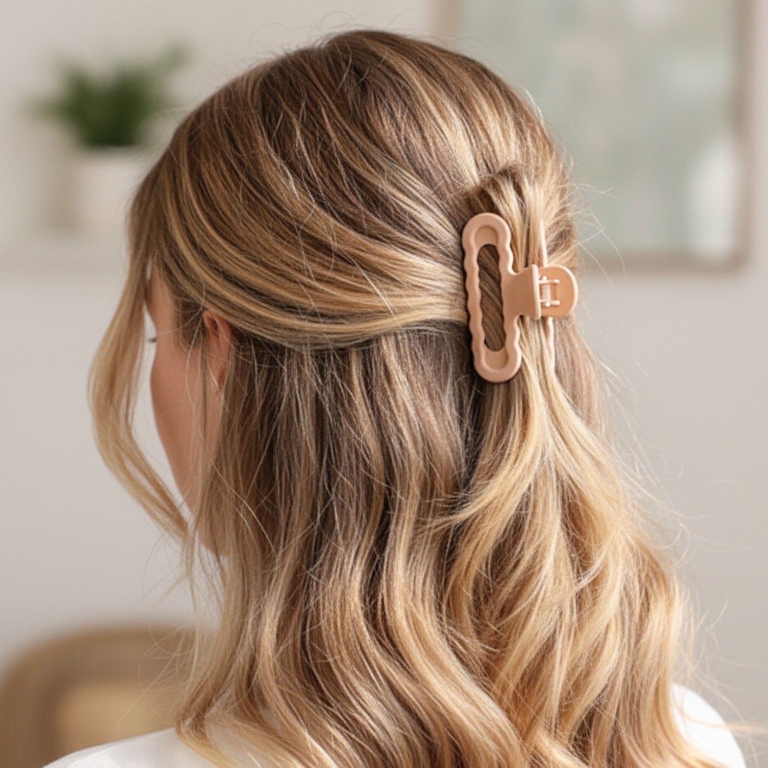 Textured Oval Hair Clips in Warm Tones Set