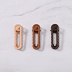 Textured Oval Hair Clips in Warm Tones Set – hair accessories (view 2)