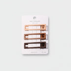 Minimalist Rectangle Hair Clips Trio Set