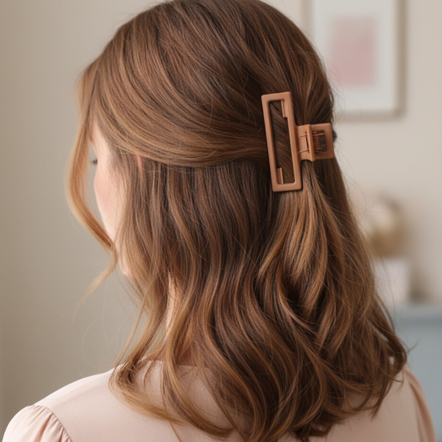 Minimalist Rectangle Hair Clips Trio Set
