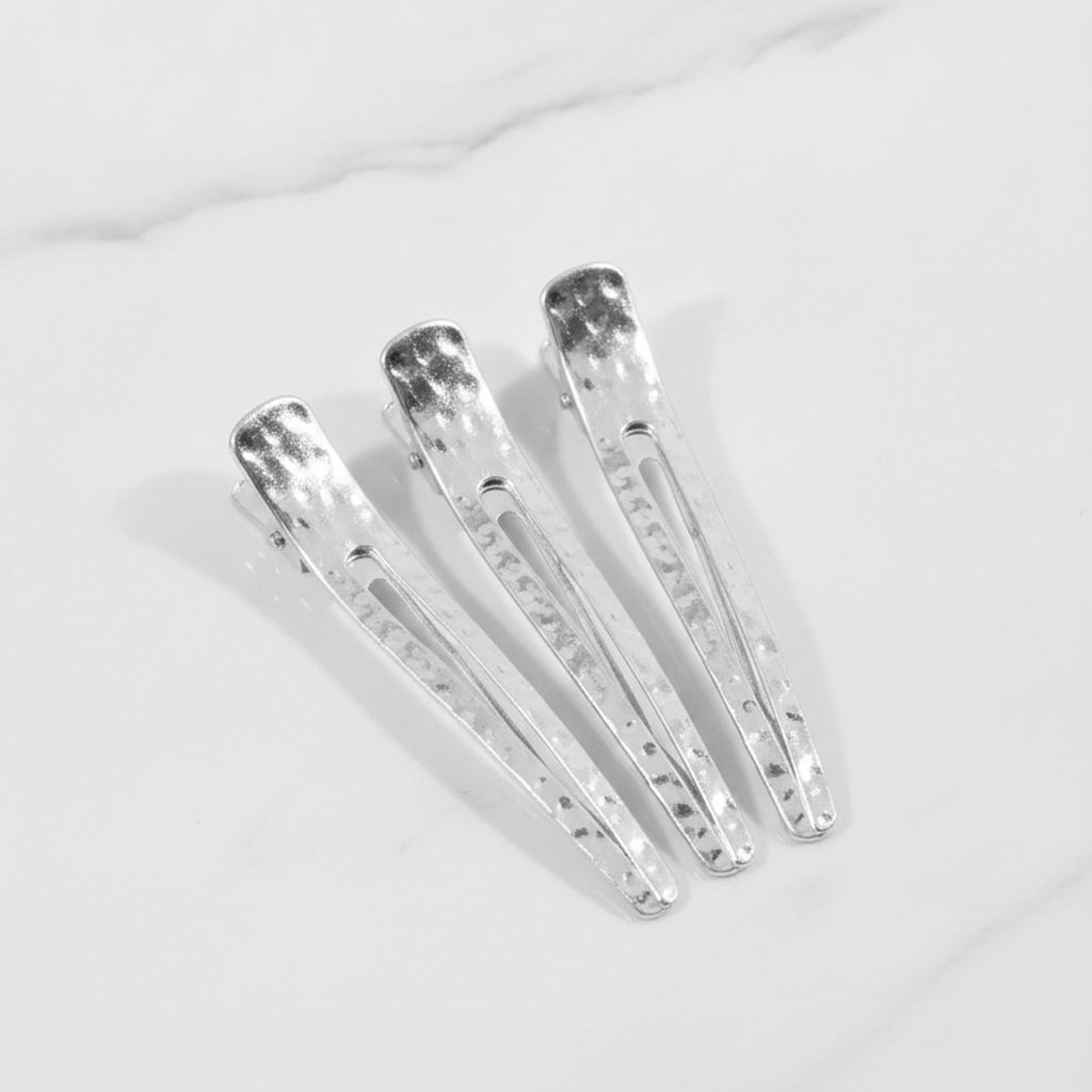 Minimalist Rectangle Hair Clips Trio Set – hair accessories (view 2)
