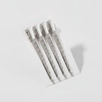 Silver Minimalist Hair Clips Set With Geometric Pattern – hair accessories (view 1)
