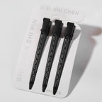 Black Minimalist Hair Clips Pin Set Three-Pack – hair accessories (view 1)