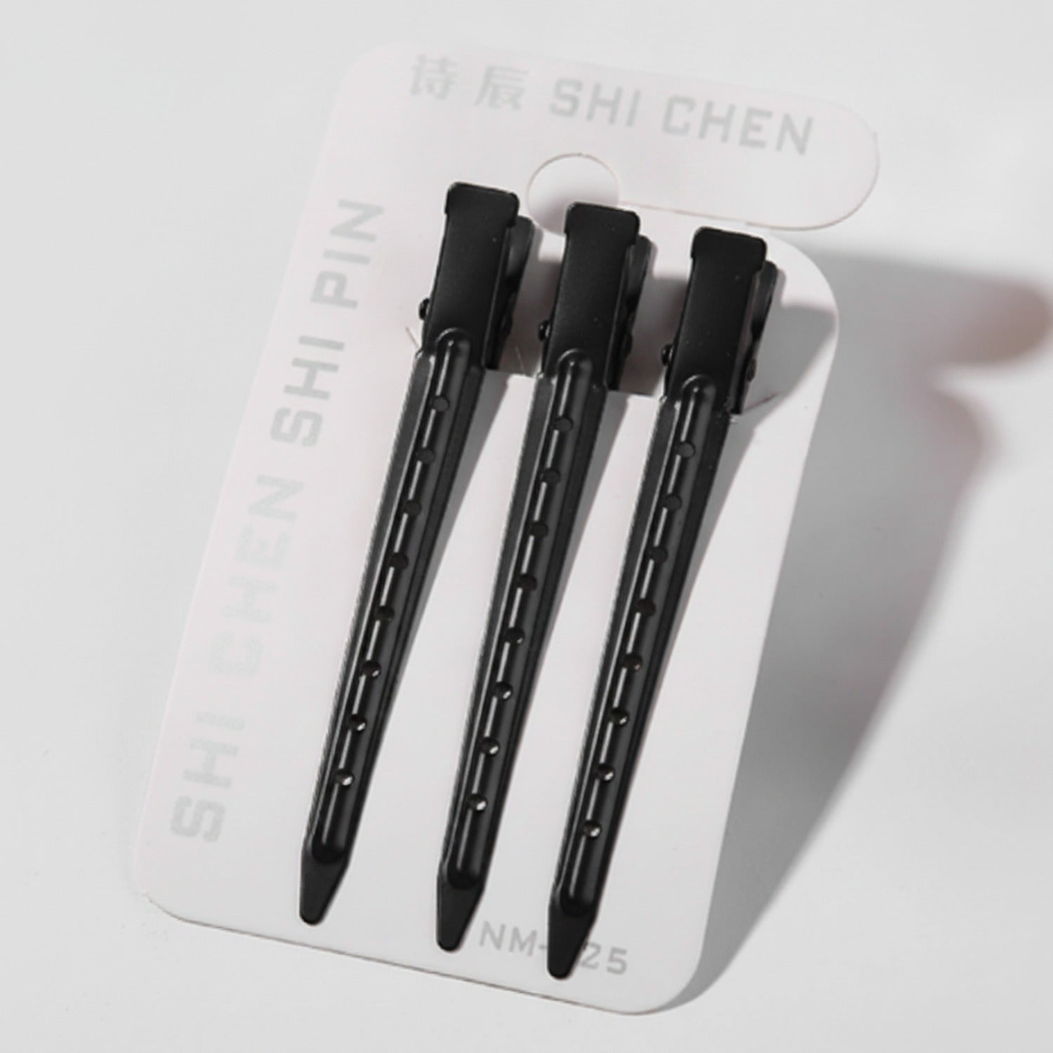 Black Minimalist Hair Clips Pin Set Three-Pack