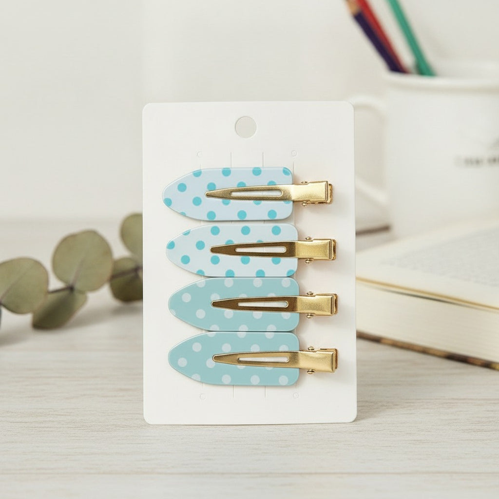 4-Piece Polka Dot Hairpin Set – hair accessories (view 3)