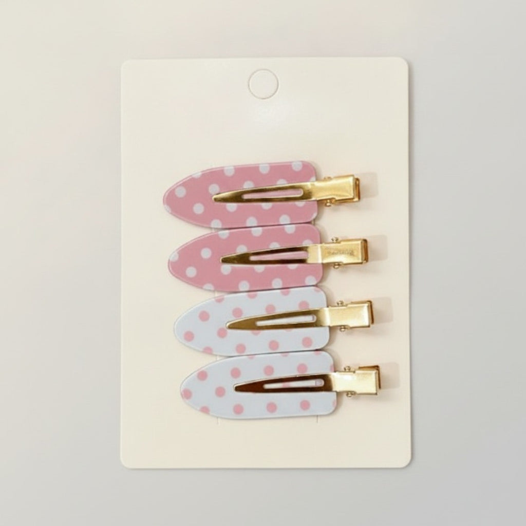 4-Piece Polka Dot Hairpin Set – hair accessories (view 2)