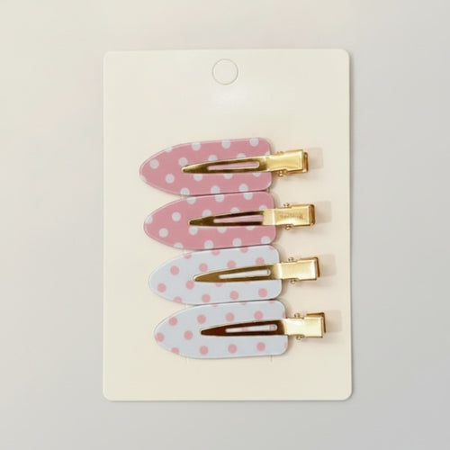 4-Piece Polka Dot Hairpin Set – hair accessories (view 2)