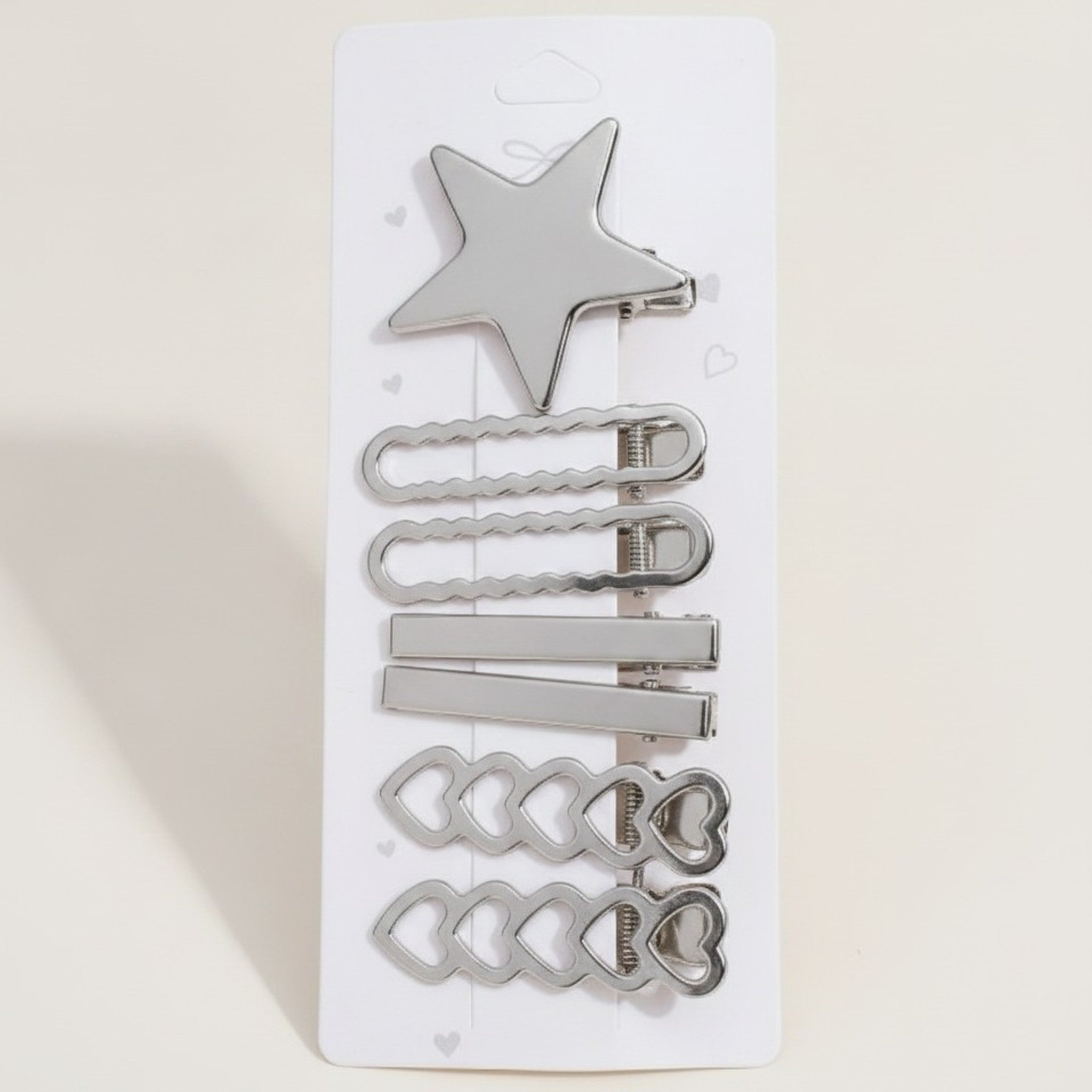 Assorted Metallic Hair Clips 7-Piece Set – hair accessories (view 2)
