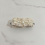 Cream Lace Pearl Hair Claw Clip – hair accessories (view 2)