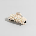 Cream Lace Pearl Hair Claw Clip – hair accessories (view 1)
