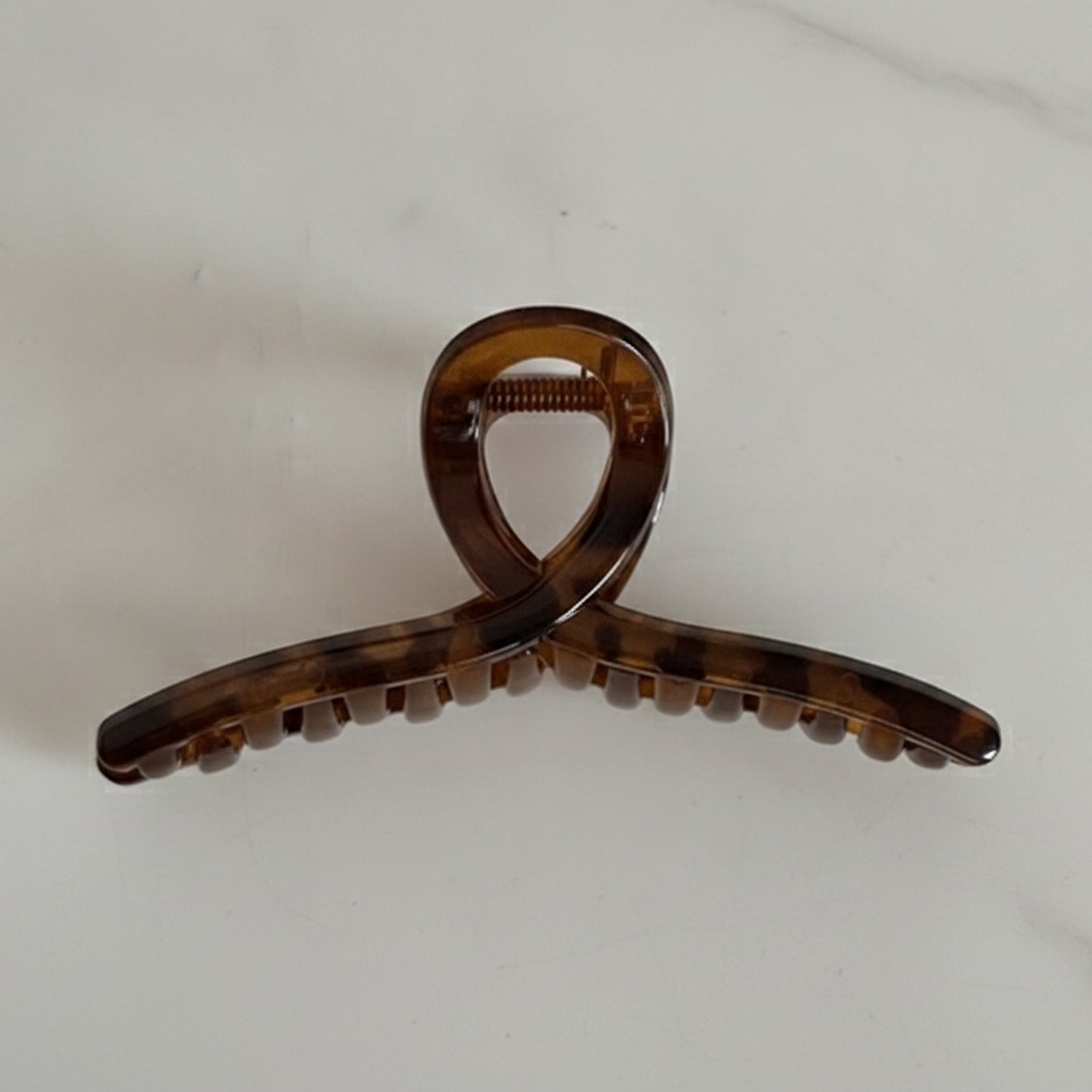 Tortoiseshell Brown Claw Hair Clip Beaded