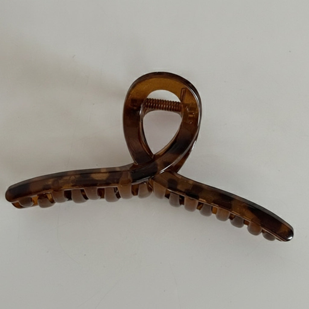 Tortoiseshell Brown Claw Hair Clip Beaded – hair accessories (view 1)
