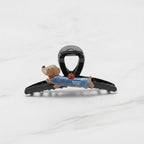 Black Hair Claw With Dachshund Charm Clip – hair accessories (view 3)
