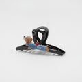 Black Hair Claw With Dachshund Charm Clip – hair accessories (view 1)