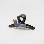 Black Hair Claw With Dachshund Charm Clip – hair accessories (view 1)