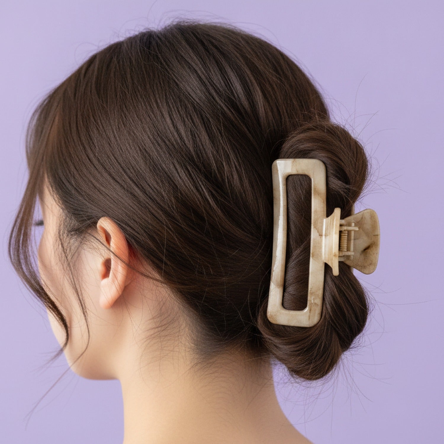 Tortoiseshell Rectangular Hair Claw Clip