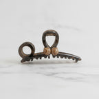 Wood Bead Hair Claw Clip Tortoiseshell – hair accessories (view 3)