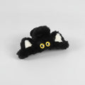 Black Fuzzy Cat Hair Claw Clip – hair accessories (view 1)