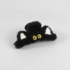 Black Fuzzy Cat Hair Claw Clip – hair accessories (view 1)