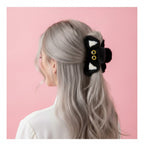 Black Fuzzy Cat Hair Claw Clip – hair accessories (view 2)