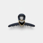 Black Heart Charm Hair Claw Clip – hair accessories (view 1)