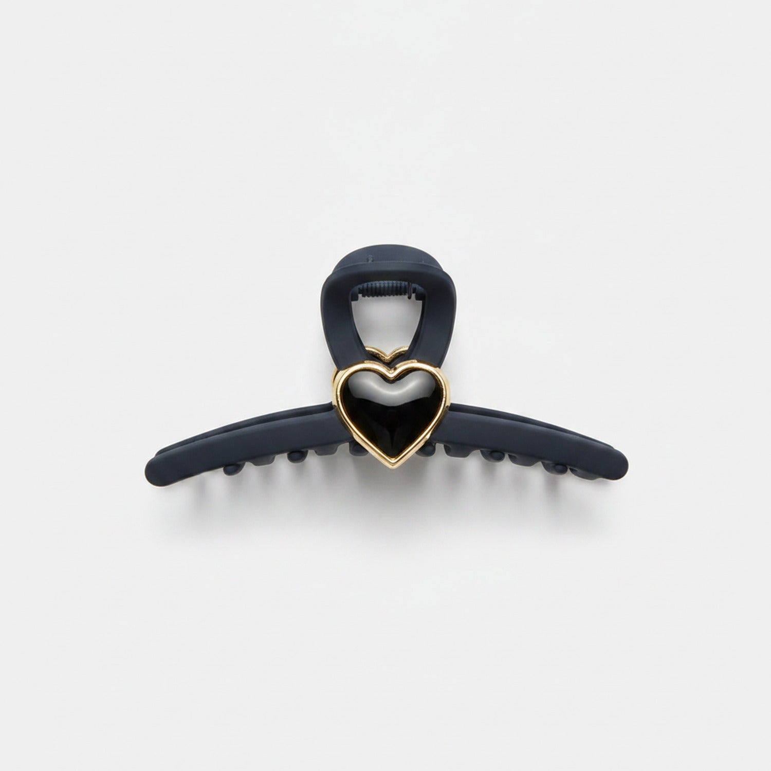 Black Heart Charm Hair Claw Clip