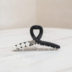 Black Pearl Beaded Hair Claw Clip – hair accessories (view 2)