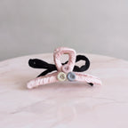 Pink And Black Claw Hair Clip With Pearls – hair accessories (view 2)