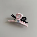 Pink And Black Claw Hair Clip With Pearls – hair accessories (view 1)