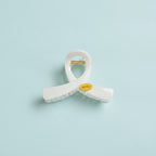 Cream Pearl Hair Claw With Gold Charm – hair accessories (view 2)