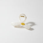 Cream Pearl Hair Claw With Gold Charm – hair accessories (view 1)