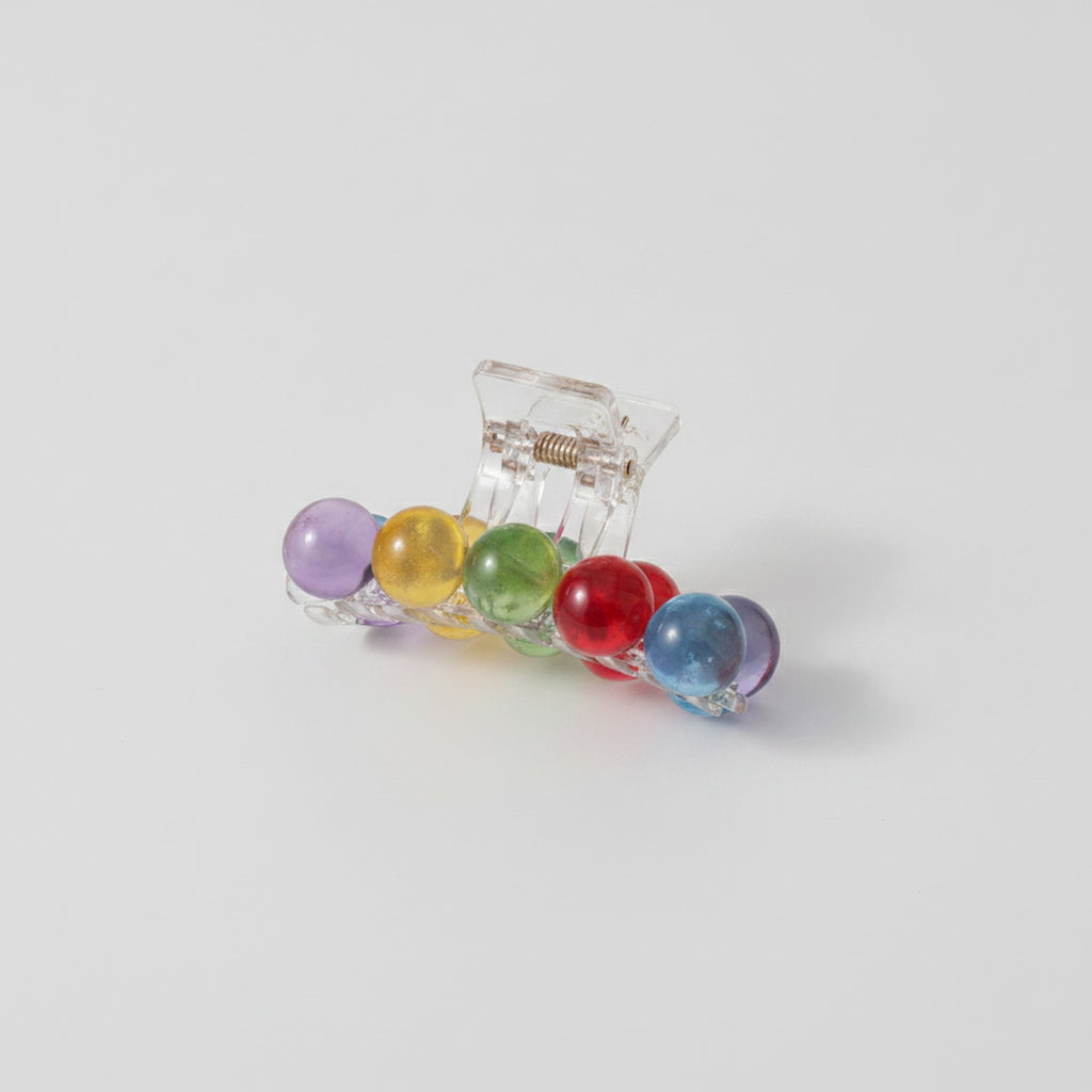Colorful Beaded Hair Claw Clip Rainbow – hair accessories (view 1)