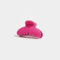 Textured Heart Hair Claw - Magenta