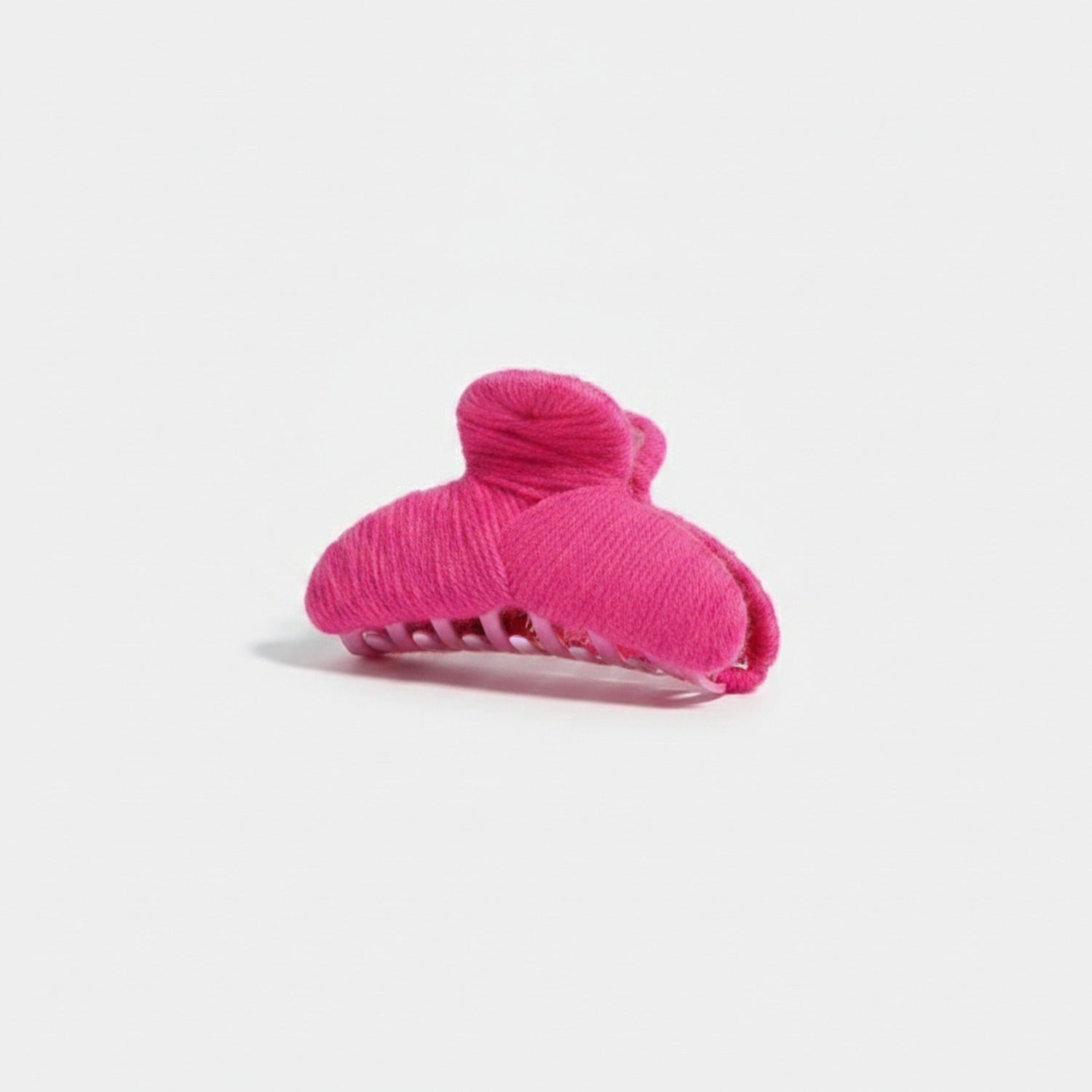 Textured Heart Hair Claw - Magenta