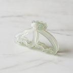 Rose Flower Hair Claw Clip - Clear Green Flower Claw Clip