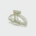 Rose Flower Hair Claw Clip - Clear Green Flower Claw Clip